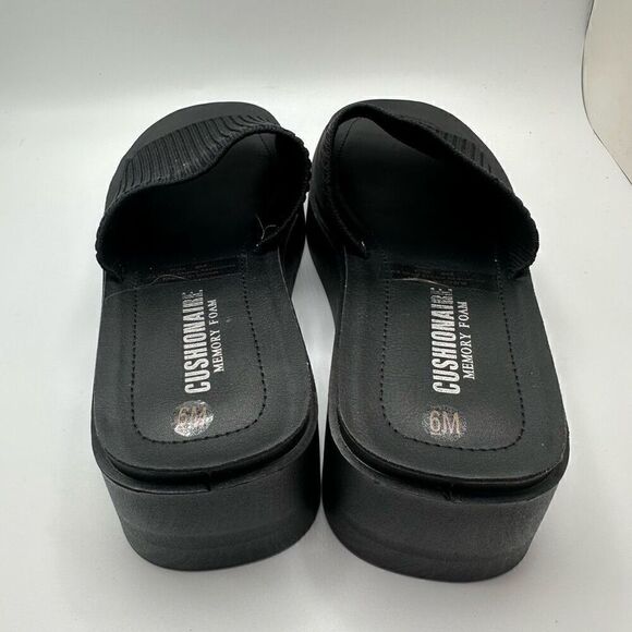 CUSHIONAIRE Women's Pim knit platform sandal with +Memory Foam 6 BLACK - Picture 4 of 7